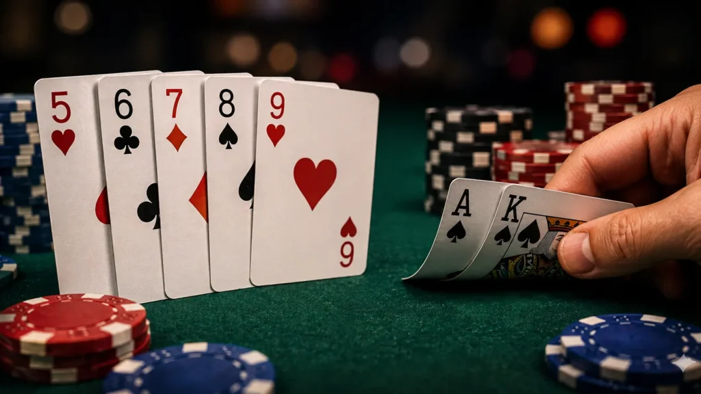 Escalera en Poker. Qué es?